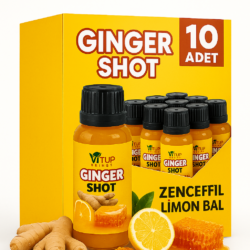 Ginger Shot -doğal Bitkisel Zencefil Shot- 10 Adet- 30ml- (CAM ŞİŞELİ)